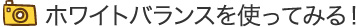 ホワイトバランスを使ってみる！