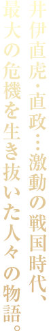 井伊直虎･直政…激動の戦国時代、最大の危機を生き抜いた人々の物語。