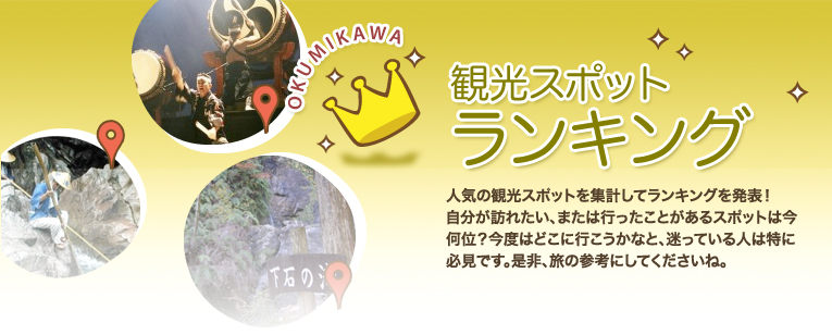 観光スポットランキング　人気の観光スポットを集計してランキングを発表！自分が訪れたい、または行ったことがあるスポットは今何位？今度はどこに行こうかなと、迷っている人は特に必見です。是非、旅の参考にしてくださいね。