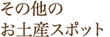 その他のお土産スポット