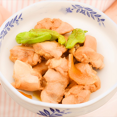 鶏もも肉の簡単うめぽん酢煮