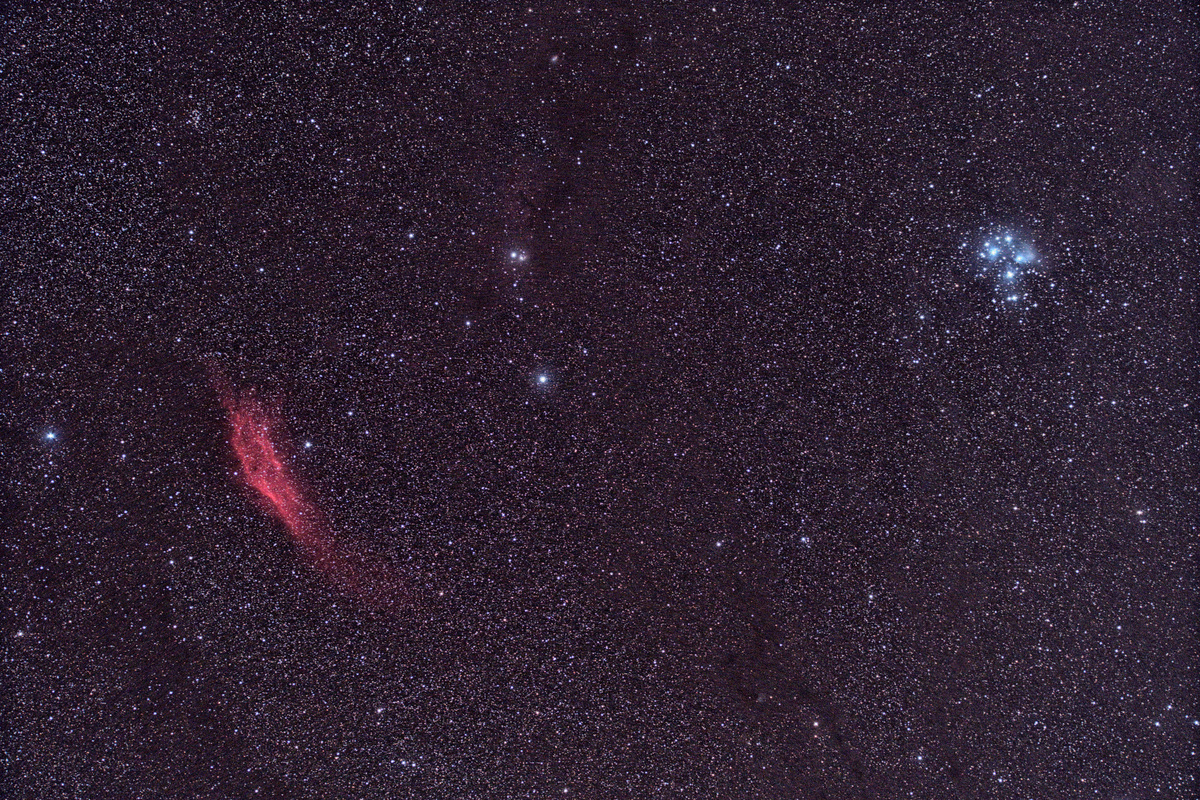 プレアデス星団からカルフォルニア星雲